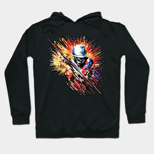 Cricket Player Sport Game Champion Competition Abstract Hoodie